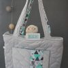 sac à langer gris