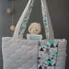 sac à langer gris