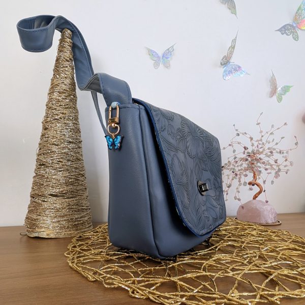 Sac à main Margaux bleu marine floral