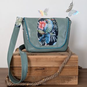 Sac à main Collection « Margaux »- Vert sauge Perroquet